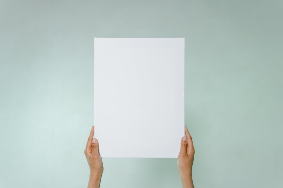 Minimal slide layout with wide logo placeholder and generous spacing