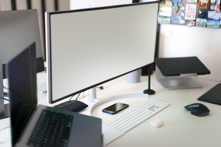 Three workstations showing blocks, workflow tiles, and circuit tools