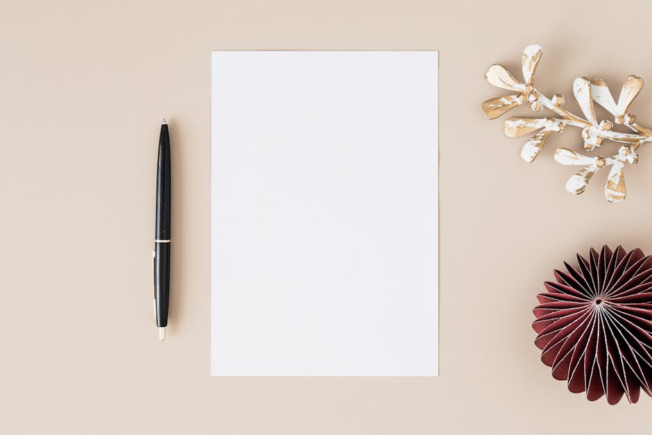 Blank permission form and pen on a neutral legal review desk
