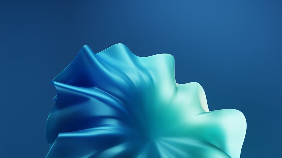 Abstract digital landscape with streaming video icons and connectivity shapes.