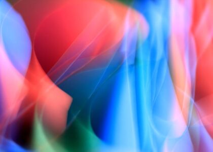Colorful abstract shapes and patterns in a dynamic gaming environment