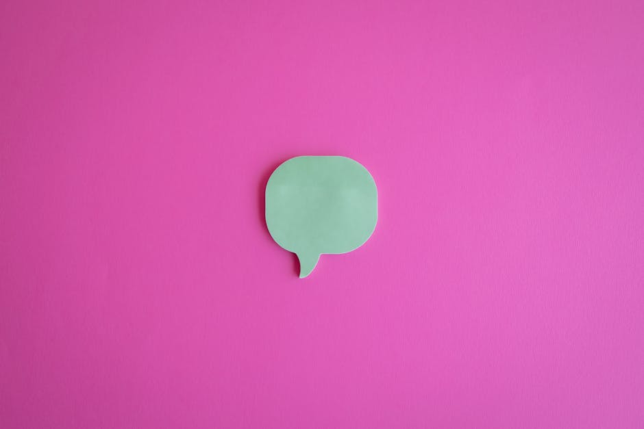Colorful abstract speech bubbles and icons on a soft gradient background.