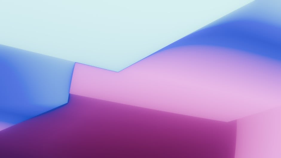Abstract digital landscape with colorful shapes and gradients.