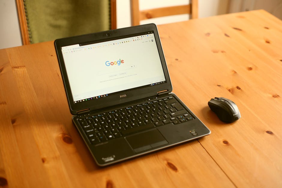 Chromebook and mouse showing a blurred game performance setup